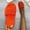 Orange, variant on QueenLine 10 Bulk Women Fluffy Slippers Corduroy Flat Ladies Furry Slides Peep Toe Thick Sole Shoes Summer Autumn Runway Flip Flops