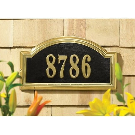 Whitehall Products Arch Plaque Frame – Standard Wall Design, Black, For Address Numbers (Numbers Not Included)