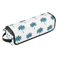 thumbnail image 2 of Hair Tool Organizer Bag with Heat Resistant Mat Removable Travel Storage Case for Hot Air Brushes Curling Irons Teal Palm Tree Pattern, 2 of 8