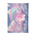thumbnail image 2 of JSTEL Cute Unicorn Rainbow Table Cloth Square 60 x 60 Inch Tablecloth Anti Wrinkle Table Cover for Dining Kitchen Parties, 2 of 6