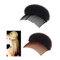 thumbnail image 1 of 2 piezas (1 negro + 1 marrón) Mujeres Bump It Up Volumen Base para el cabello Clip de peinado Stick Bum Maker Herramienta de inserción de trenza Peinador Accesorios para el cabello de fiesta con peine, 1 of 5