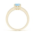 thumbnail image 2 of Angara Natural 1 Ct. Aquamarine with Diamond Classic Ring in 14K Yellow Gold for Women (Ring Size: 12), 2 of 8