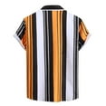 thumbnail image 5 of Playeras Casuales Para Hombre Camisa Informal De Verano A Rayas Estampada De Manga Corta Con Cuello Vuelto, 5 of 5