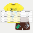 thumbnail image 3 of Summer Outfits For Boys, Casual Sets For Little Girls, Toddler Kids Baby Boys Girls Trendy Cute Short Sleeve Print Casual Suit 6-12 Months 12-24 Months 2t 3t 4t 5t 6t 7t Children(Yellow,3-4 Years), 3 of 6