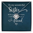 thumbnail image 2 of To My Sister Wonderful Sister Infinity Knot Necklace Message Card, 2 of 7