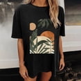 thumbnail image 4 of Fiudx Ropa de Mujer Camisetas Informales con Estampado de Flores para Mujer, Camisetas Extragrandes de Manga Corta, 4 of 7