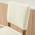 thumbnail image 6 of Leick Home Brax 28" Upholstered Bar Stools, Natural White and Wood, Set of 2, 6 of 18