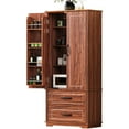 thumbnail image 5 of 71'' Rural Style Kitchen Storage Cabinets with 2 Large Drawers, Independent Cabinets with Multi-Layer Shelves, for Living Room,  Kitchen, Brown, 5 of 9