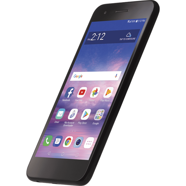 Straight Talk LG Rebel 4, 16GB, Black Prepaid Smartphone