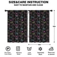 thumbnail image 2 of Blackout Kids Curtains,Neon Controllers Games Icons Black Pattern Childrens Insulated Curtains Set Of 2,Bedroom Essentials,Toddler Room Decor 42"x63", 2 of 5