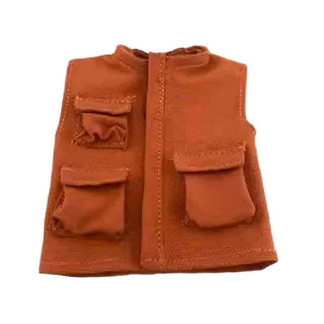 1/12 Scale Figure Doll Clothes Mini Vest for 6inch Male Soldier Figures Body Orange
