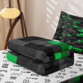 thumbnail image 5 of Erosebridal Pixel Check Print Zipper Queen Comforter Set with Fitted Sheet and 2 Pillowcases,Modern Geometric Game Zipper Bedding Set For Boys,Gamepad Reversible,4-Piece, 5 of 7