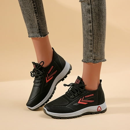 

Cathalem High Heel Boots for Women Wide Calf Ladies Fashion Solid Mesh Lace Up Plush Thick Soled Knee High Riding Boots for Women Red 8