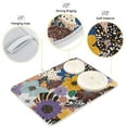 thumbnail image 3 of Yayeee Dish Drying Mat for Kitchen Counter 16"x18" Microfiber Absorbent Pad, Colorful Flowers, 3 of 7