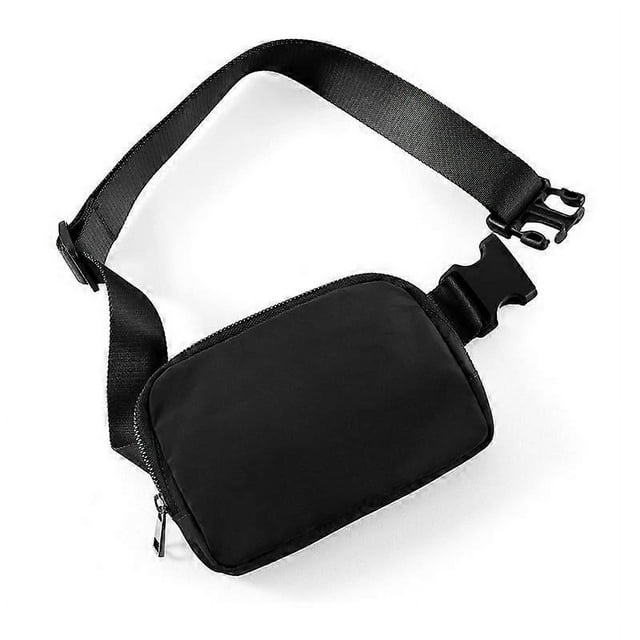 Mini riñonera unisex con correa ajustable, pequeña riñonera para viajes, entrenamiento, correr, senderismo, color negro
