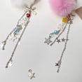 thumbnail image 3 of Necvior Alloy Plush Fuzzy Balls Snowflake Phone Chain Cellphone Charm for Winter Parties, 3 of 12
