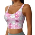 thumbnail image 2 of Fotbe Sunflower Rabbit Sujetador Deportivo Largo sin Aros para Mujer con Almohadillas y Soporte Medio, Transpirable y Absorbente, Camiseta Tipo Chaleco o Tank Top-Large, 2 of 8