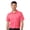 Bright Pink, variant on AllPro Men's Polo Shirts Short Sleeve Collar T-Shirt 100% Polyester Dry Fit Performance Polo (Neon Orange , XL)