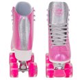 thumbnail image 5 of Cal 7 Sparkly Roller Skates for Indoor & Outdoor Skating, Faux Leather Quad Skate with Ankle Support & 83A PU Wheels for Kids & Adults (Pink, Men's 8/ Women's 9), 5 of 7