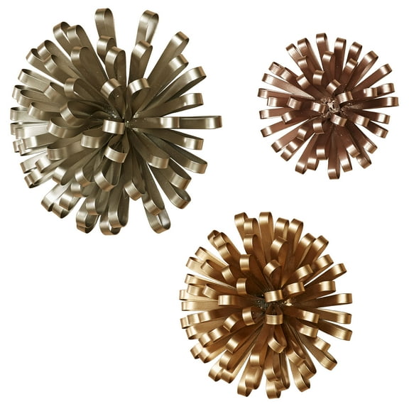 Metallic Fusion Wall Accents Multi Metallic Set of Three 3