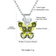 thumbnail image 2 of FindChic August Birthstone Necklace for Women, Yellow /Green Butterfly Pendant Necklace Birthday Mothers Day Jewelry Gifts Mom Wife Her Lady Adults Ideas, 2 of 8