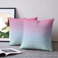 thumbnail image 2 of Pillow Covers 24x24 Set of 2, Pink Blue Ombre Striped Throw Pillow Covers Decorative Couch Cushion Cover, Vintage Stripes Farmhouse Line Microfiber Soft Square Pillowcases for Bedroom Living Room, 2 of 9