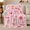 Pink Bows And Jeweled Sweets, variant on Strawberry Cakes And Milkshakes With Sweet Hearts, Soft Flannel Blanket with Sweet Watercolor Repeat Print, Housewarming Gift and Home Decor for Bedroom and Living Room