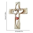 thumbnail image 3 of Arte rústico artesanal, cruz de madera tallada, corazón hueco entrelazado, cruz de amor, adorno colgante, ultra sensible, 3 of 7