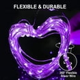 thumbnail image 5 of Morttic 2Pack 33ft Solar String Lights , 100 LED Fairy Lights Outdoor Waterproof Christmas Lights for Trees Garden Patio Yard Fence Decor (Purple), 5 of 9