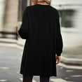 thumbnail image 3 of Ozmmyan Women Cardigan Sweater Solid Loose Long Sleeve Cardigan Autumn Winter Coat, 3 of 5