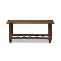 Baxton Studio Larissa Modern Classic Mission Style Cherry Finished Brown Wood Living Room Occasional Coffee Table
