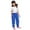 Z1119-Blue, variant on AWZXDE Girls' Spring Fashionable Pleated Pants with Elastic Waist and Pockets, Slim-Fit and Casual, Shows Long Legs, Narrow-Legged Straight Pants Blue,13-14 Years