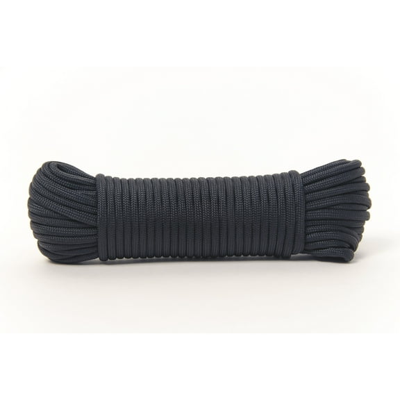 KingCord 5/32in. x 50ft. Black Nylon Paracord