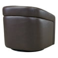 thumbnail image 3 of Desi Swivel Accent Chair in Espresso Genuine Leather, 3 of 7