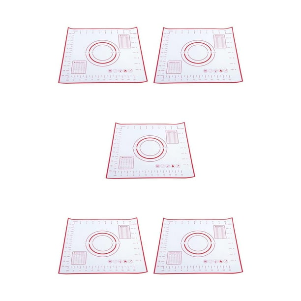 Alfombrilla rodante antiadherente Injueey grado alimenticio para amasar masa accesorio de cocina rojo 26x29cm