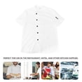 thumbnail image 5 of Minkissy Breathable White Short Sleeve Chef Jacket, Polyester Cotton Mesh, Comfortable Kitchen Uniform for Hotel and Restaurant Use, 5 of 7