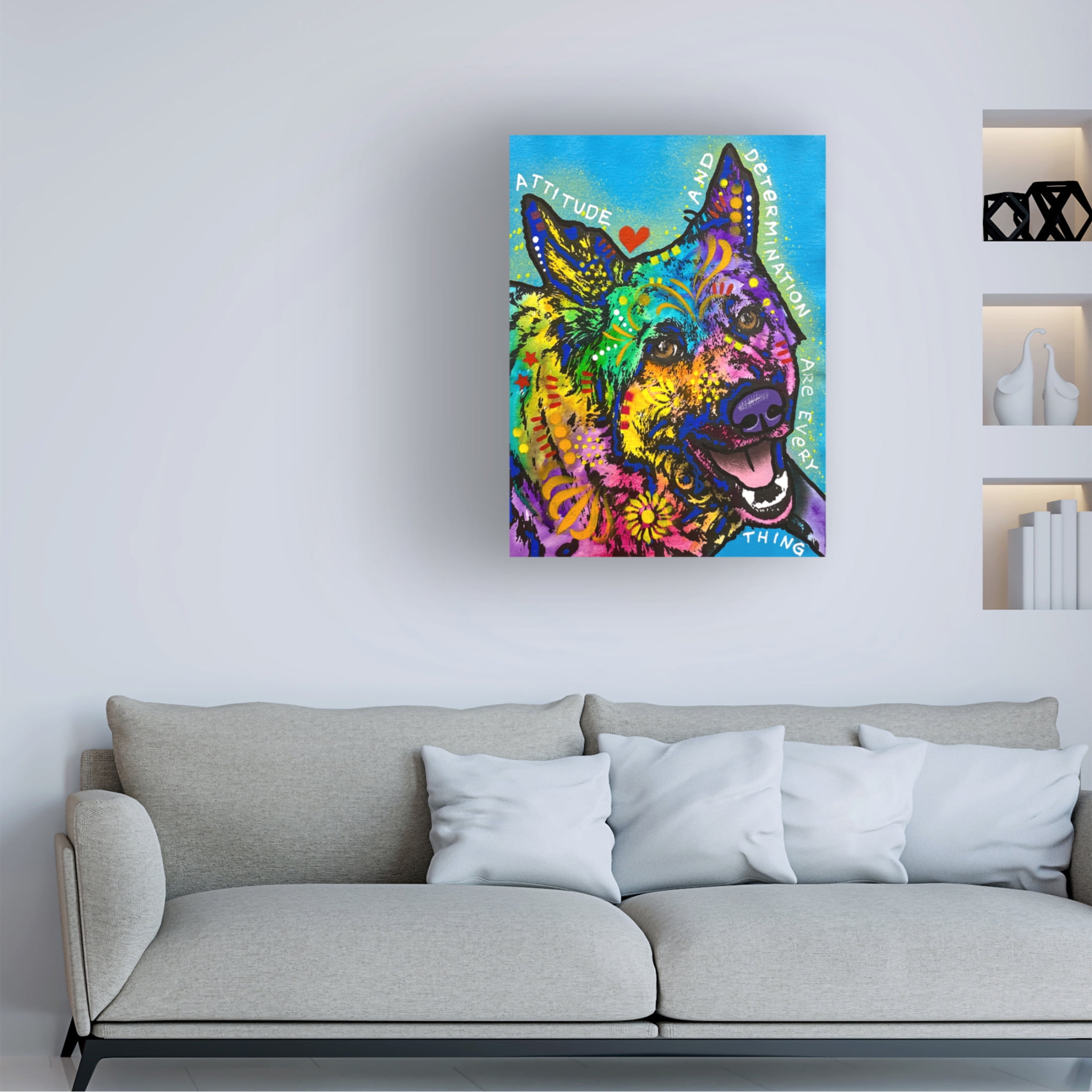 Canvas Wall Art - Dean Russo 'Attitude And Determination' Wall Art for Living Room, Bedroom, or Office Décor by Trademark Fine Art - 35 x 47 Inches
