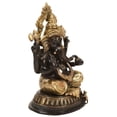 thumbnail image 6 of Eclectic 18" Tall Ganesha Brass Sculpture | Handmade Unique Ganapati Statue | Indian Housewarming Diwali Gift | Two Tone Modern Ganesh, 6 of 7
