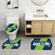 thumbnail image 2 of Juego de alfombras de baño de 3 piezas del equipo Seahawks Alfombra antideslizante para baño de 24 x 16 pulgadas, 2 of 7