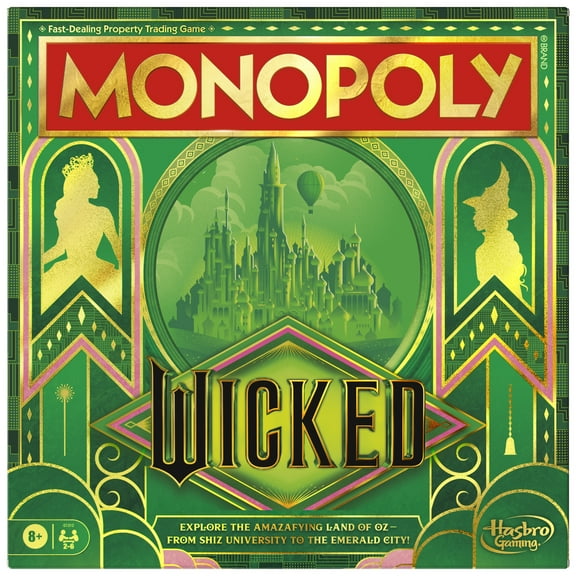Monopoly Wicked Edition Board Game, Family Games for Kids, Teens, and Adults, Holiday Gifts for Kids, 8 and Up