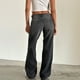 thumbnail image 5 of Pantalones vaqueros informales de tiro bajo para mujer, Vaqueros sueltos de pierna recta con bolsillos para verano y primavera, 5 of 5
