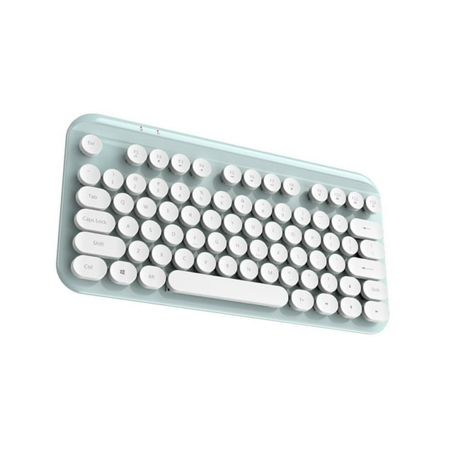 Bearachild Teclado inalámbrico Oficina Máquina de escribir Sensación mecánica Teclados para portátiles Colores mezclados 75 teclas Mini Videojuegos y accesorios