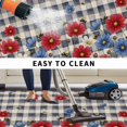 thumbnail image 5 of Red Blue Floral Outdoor Rug for Patio/Deck/Porch, Non-Slip Large Area Rug 5 x 7 Ft, Independence Day Flowers Black Buffalo Plaid Indoor Outdoor Rugs Washable Area Rugs, Camping Rug Carpet Runner, 5 of 8