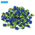 thumbnail image 3 of Uxcell 15mm Tiny Satin Ribbon Rose Fabric Flowers Embellishments Rosettes Applique Dark Blue 250 Pcs, 3 of 6