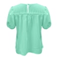 thumbnail image 5 of Womens Tops Short Sleeve Summer Tops For Women Casual Printed Round Neck Womens T Shirts, 5 of 6