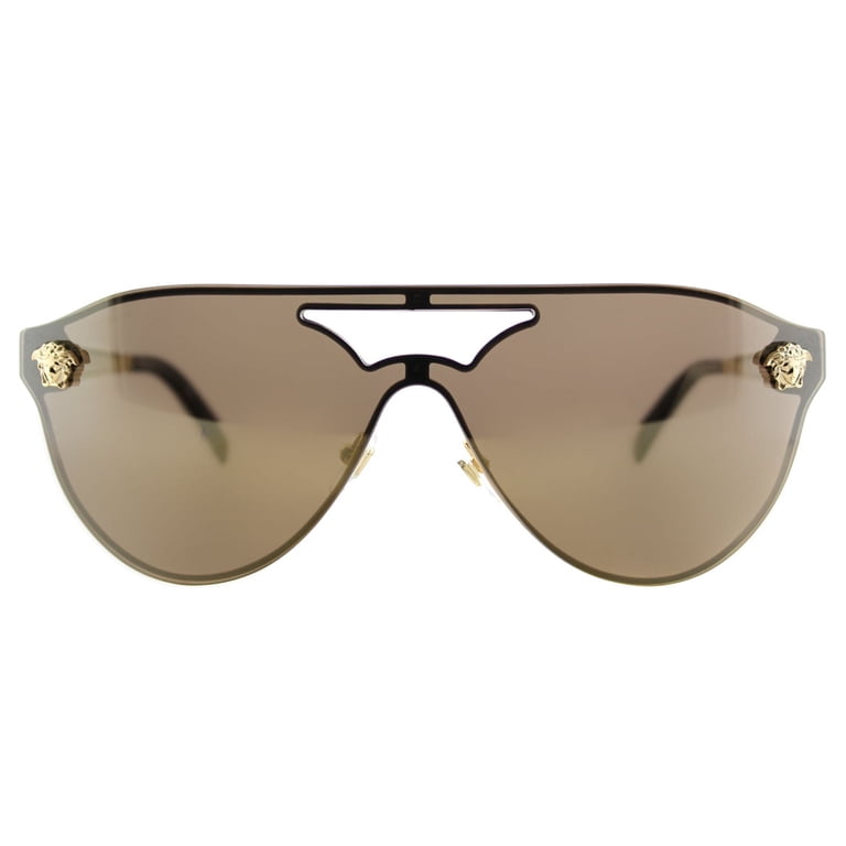 Versace Gold Metal Womens Aviator Sunglasses, 42mm, Model VE 