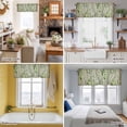 thumbnail image 5 of Spring Plants Valance Curtain for Windows Watercolor Gradient Green Eucalyptus Leaf Plant Vintage Paper Rod Pocket Curtain Valances Short Window Treatments for Kitchen Bathroom Laundry 56 x 16 Inch, 5 of 9