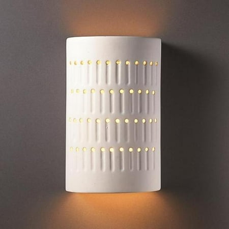 Justice Design Group One Light Cactus Cylinder Bisque Outdoor Wall Justice Design Group One Light Cactus Cylinder Bisque Outdoor Wall Sconce