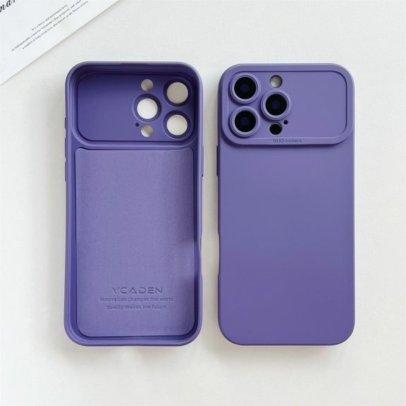 Allytechgroup Case for iPhone 16 Pro, Slim Lightweight Protective Phone Shell [Military-Grade Drop Protection] Anti-Slip Flexible Soft TPU Back Heavy-Duty Shockproof Bumper Cover, Darkpurple