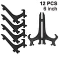 thumbnail image 1 of 12 Pieces Plastic Easels Plate Racks, Plate Racks, Folding Plates, Display Stands for The Presentation of Collecting Plates, Bowl Racks, Books, Plates, DVD, Picture, 1 of 8